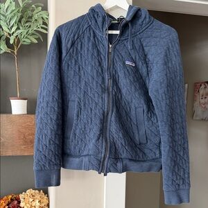 Patagonia Navy Quilted Full-Zip Hoodie